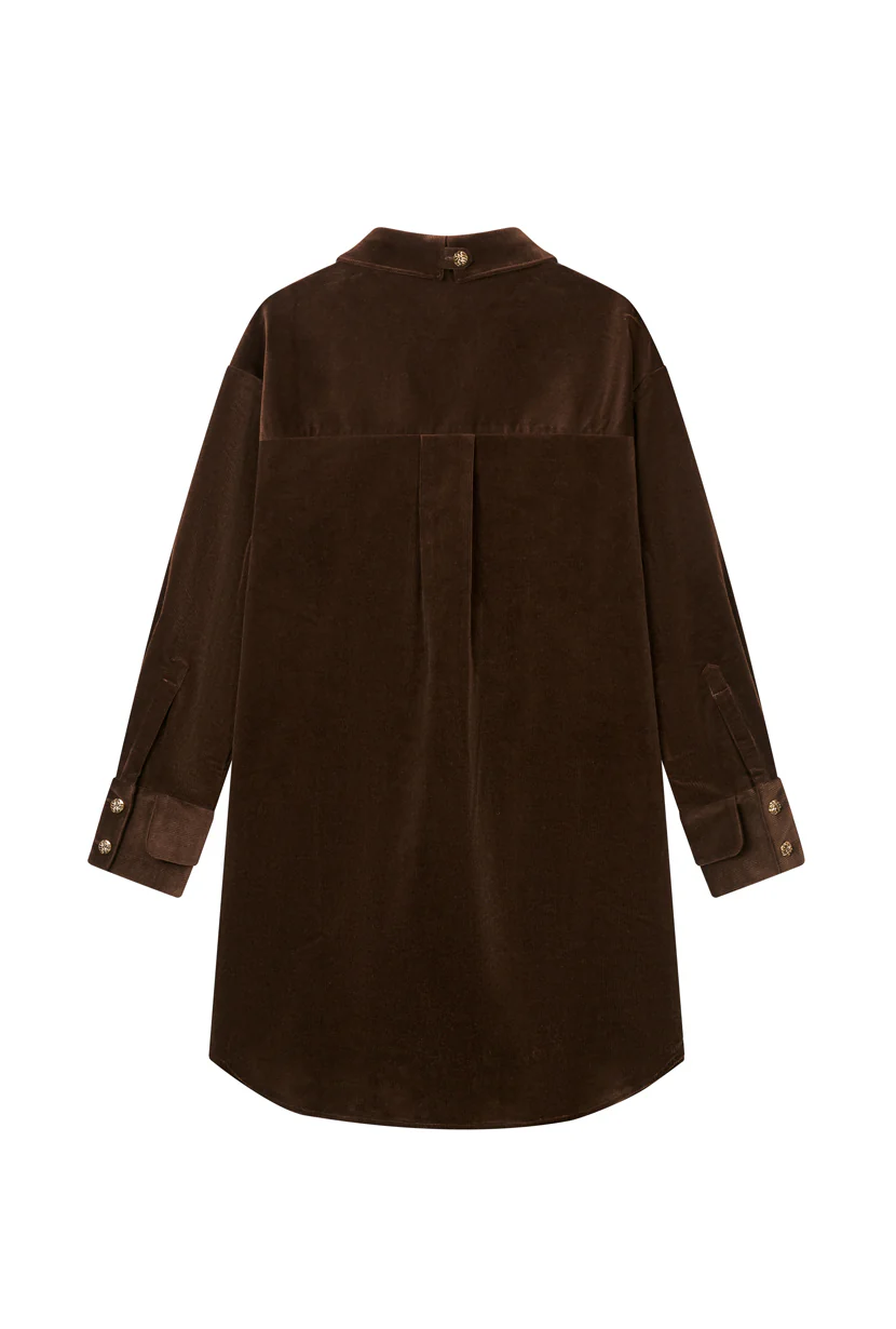 Abby Corduroy Dress - Brown - Image 10