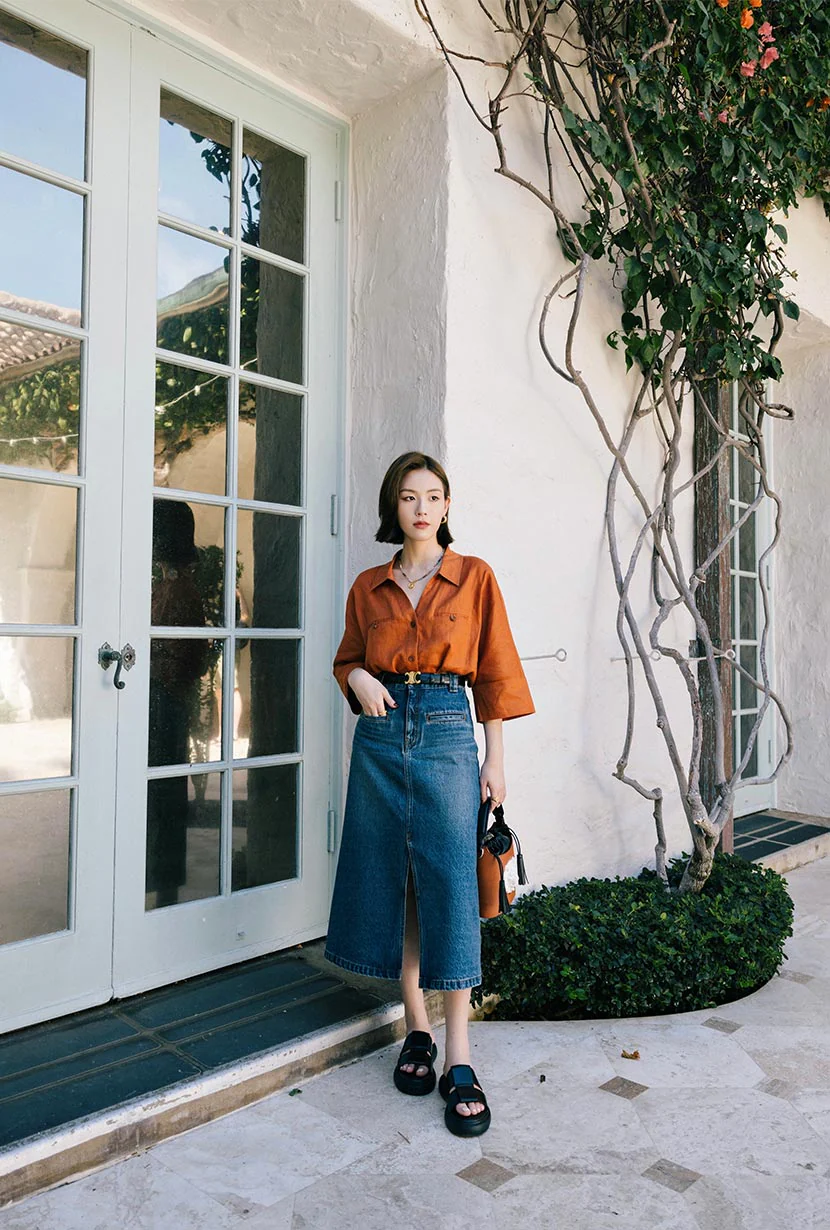 Antoine Linen Blouse - Ginger - Image 8