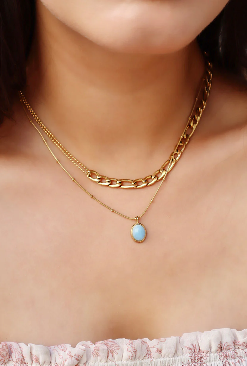 Aquamarine Pendant Necklace - Image 5