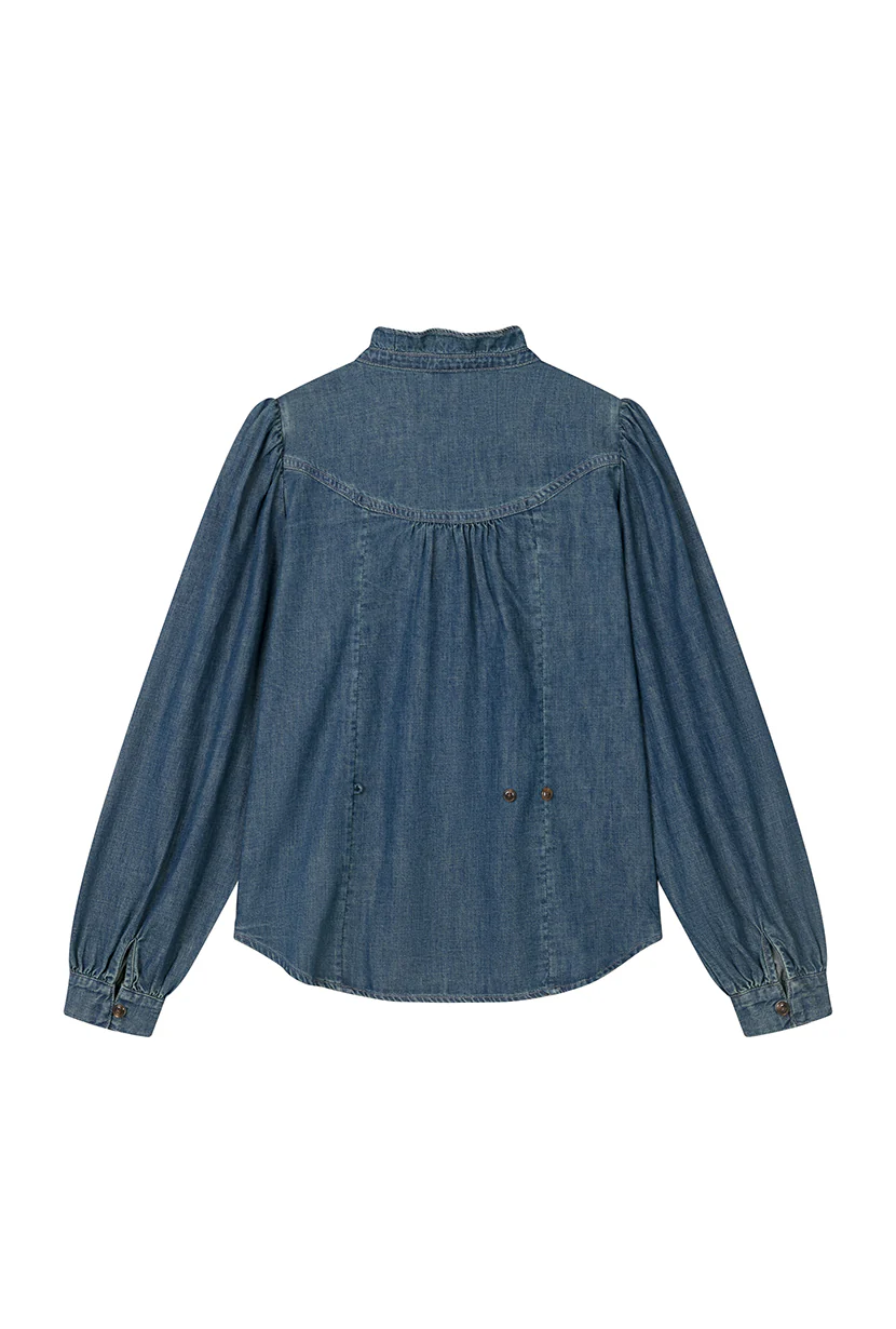 Bethany Denim Blouse - Indigo - Image 12