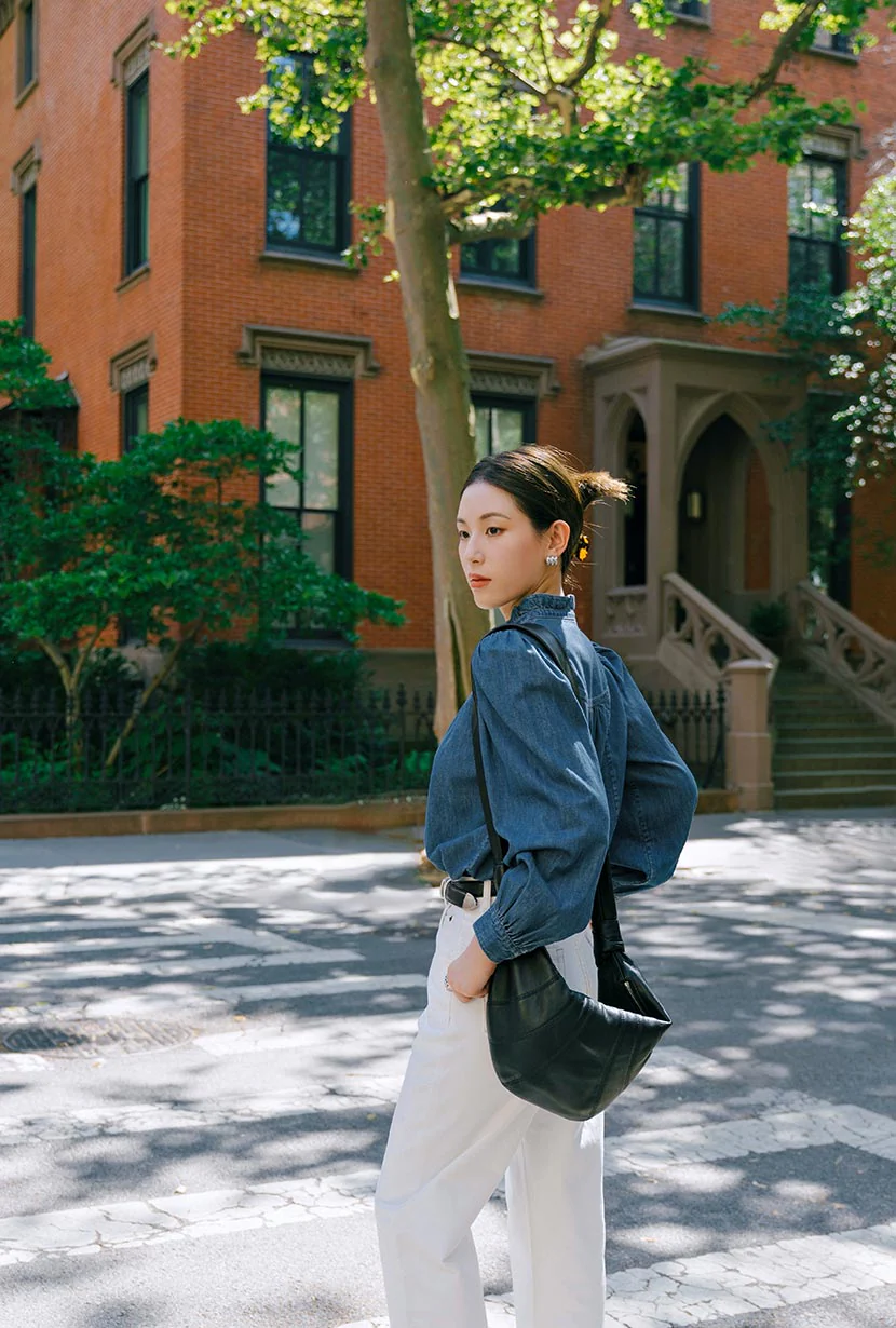 Bethany Denim Blouse - Indigo - Image 5