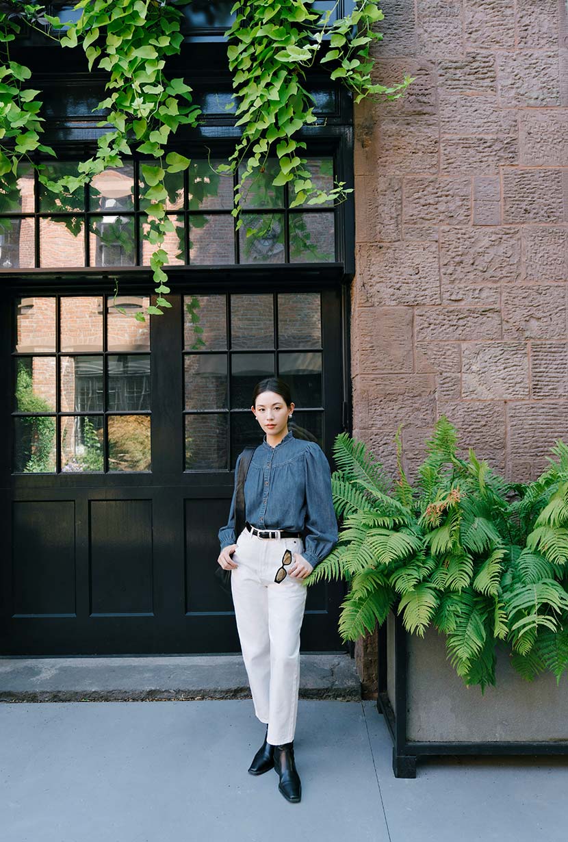 Bethany Denim Blouse - Indigo - Image 6