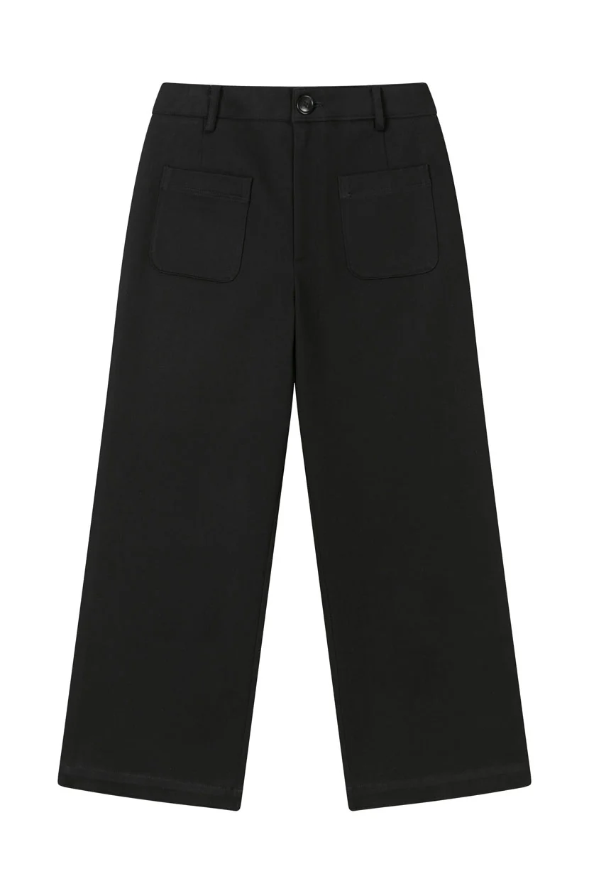 Billy Cropped Wide-Leg Denim Jeans - Black - Image 6
