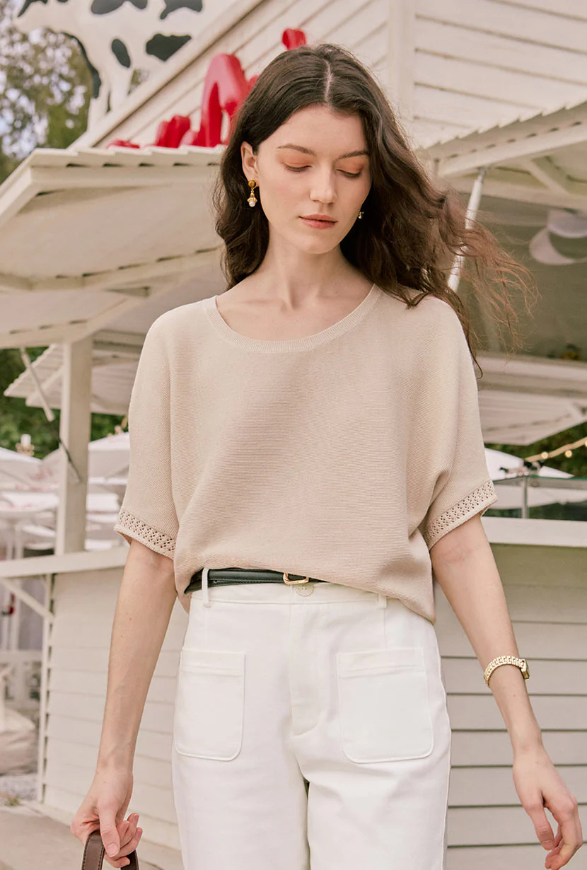 Billy Cropped Wide-Leg Stretch Jeans - White - Image 6
