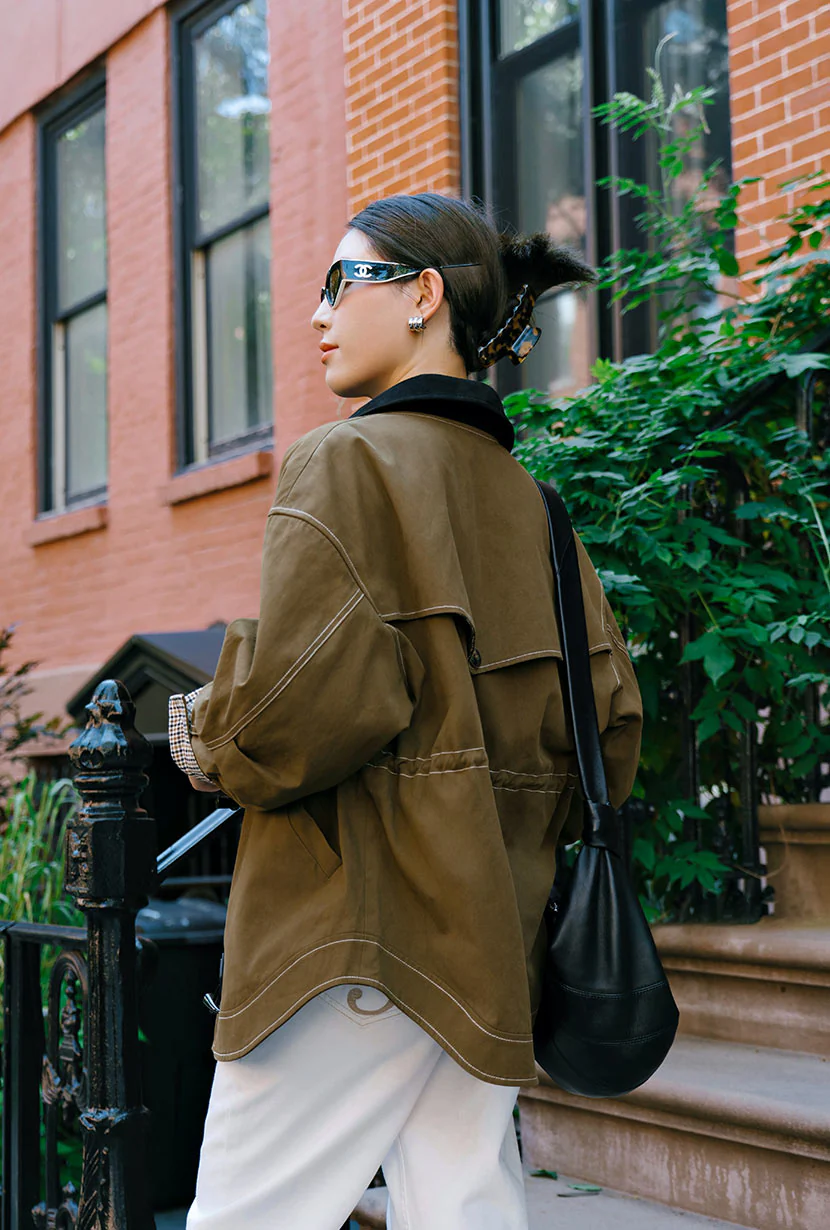 Bryce Cotton Barn Jacket - Olive Brown - Image 4