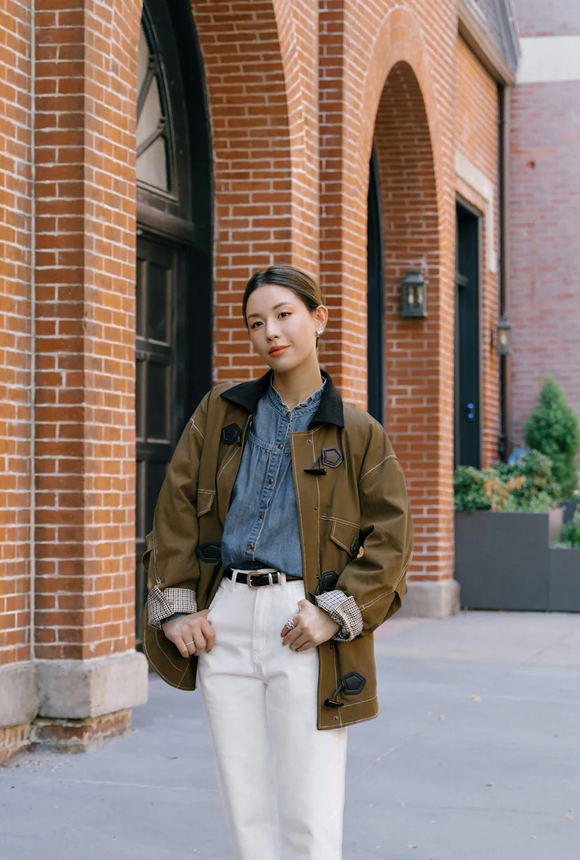 Bryce Cotton Barn Jacket - Olive Brown - Image 5