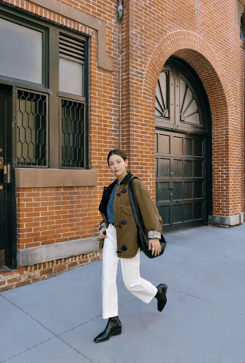 Bryce Cotton Barn Jacket - Olive Brown - Image 6