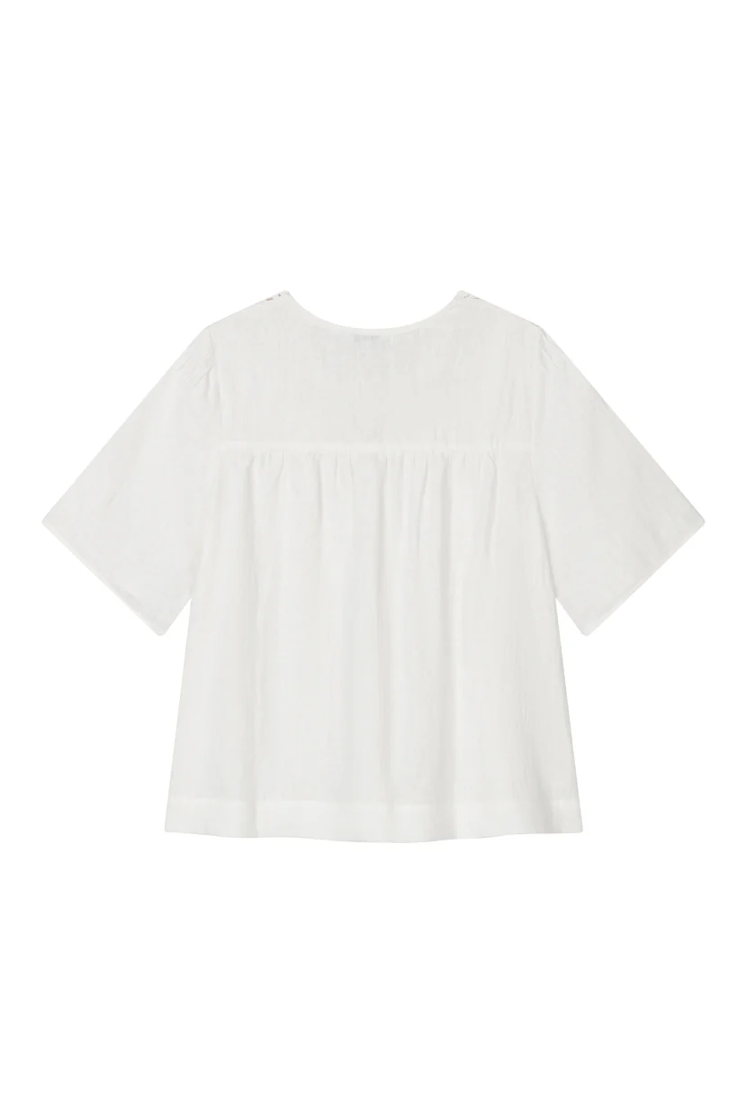Callie Linen Blouse - White - Image 13