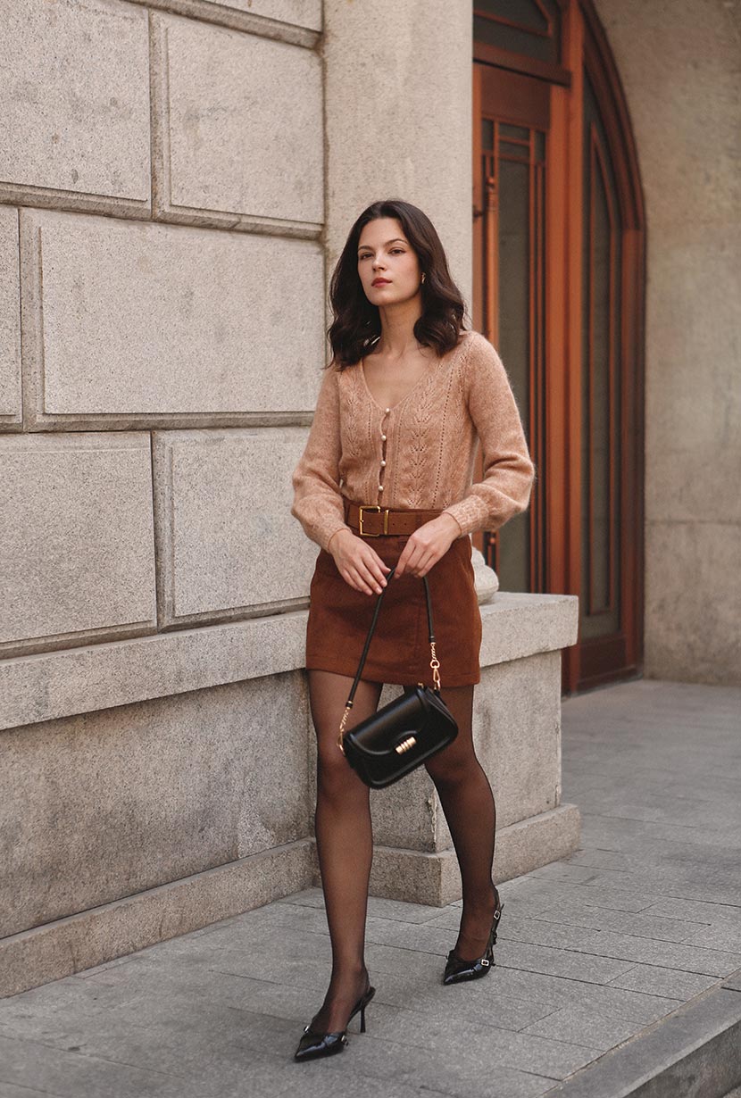 Carissa Mohair Cardigan - Camel - Image 7