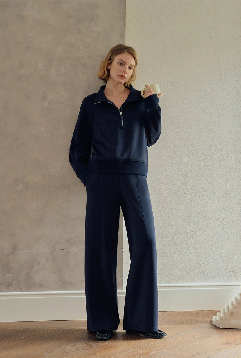 Cassie Cotton Sweat Pullover - Navy - Image 3