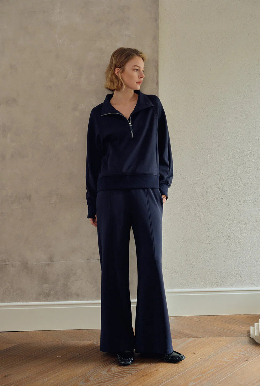 Cassie Cotton Sweat Pullover - Navy - Image 8