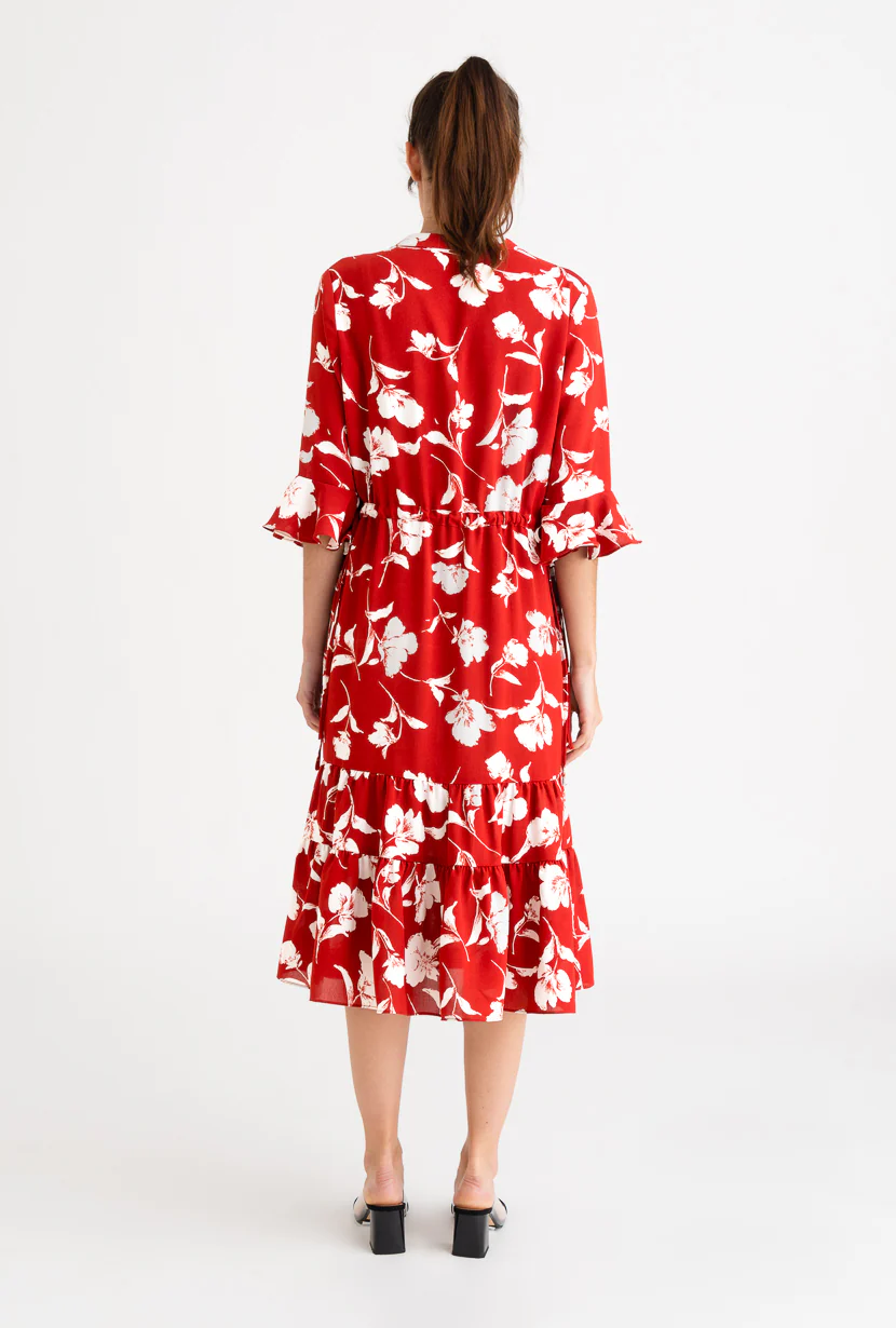 Celina Dress - Red Floral - Image 6