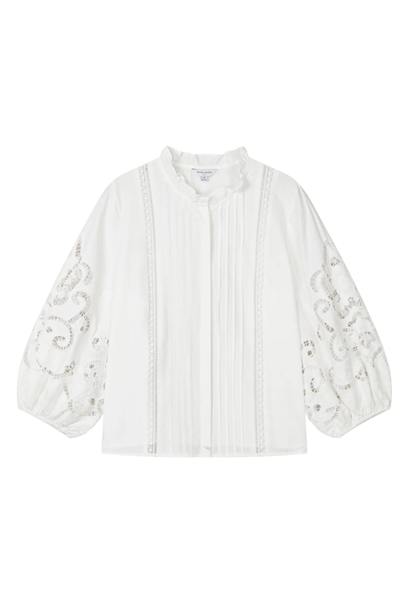 Chandler Cotton Blouse - Ivory - Image 11