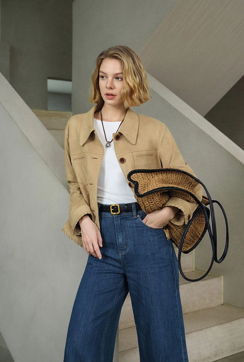 Chiara Suede Jacket - Camel - Image 3