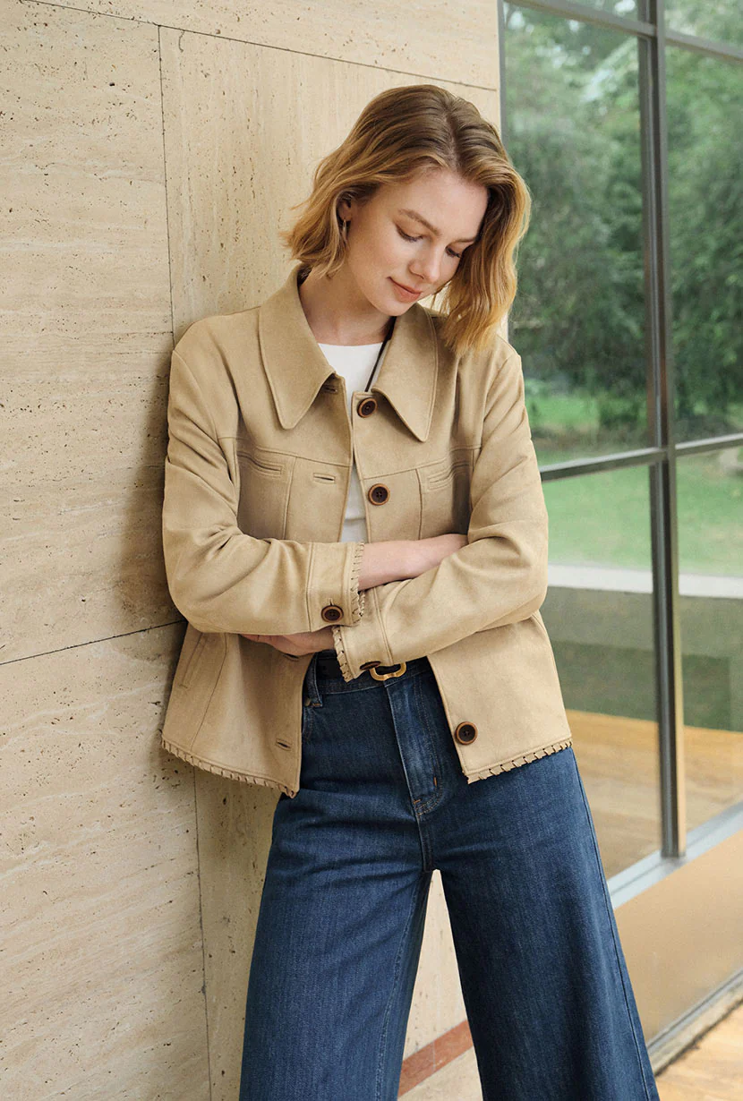 Chiara Suede Jacket - Camel - Image 6