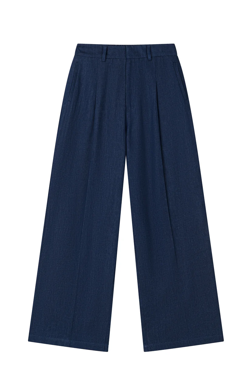 Circe Cotton Pants - Indigo - Image 9