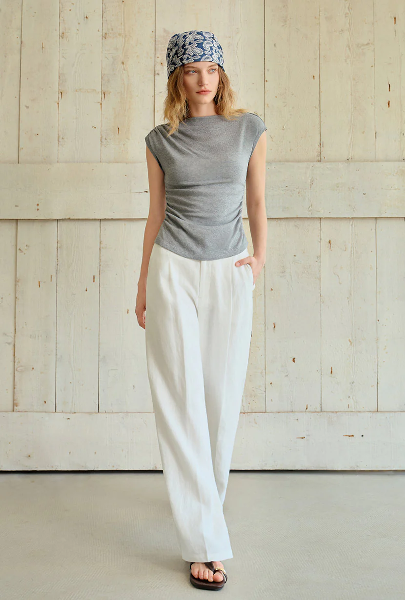 Circe Linen Pants - Ivory - Image 4