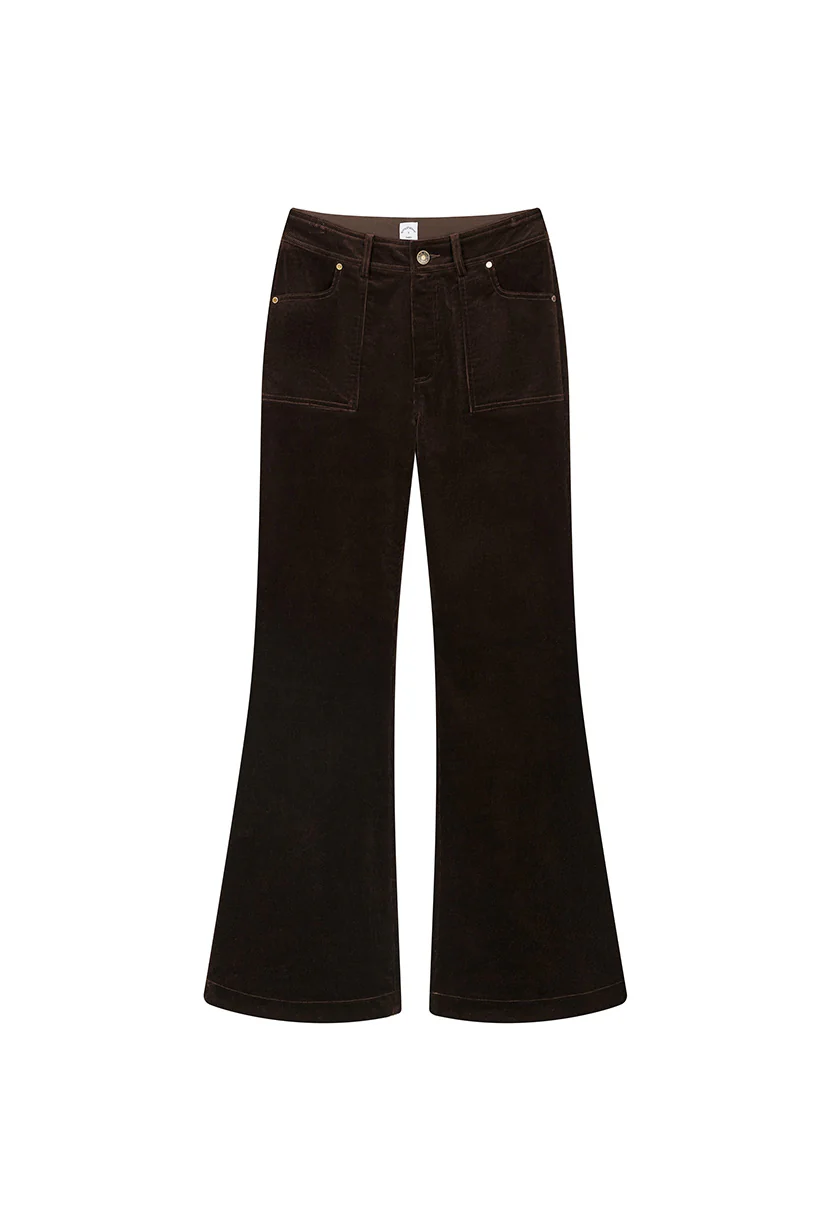 Cody Corduroy Flared Pants - Brown - Image 8