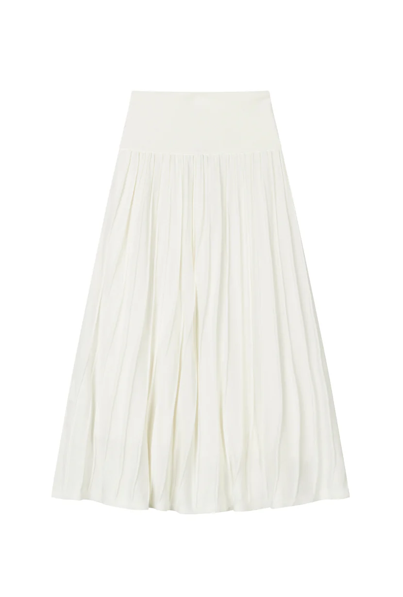 Czar Bamboo Knit Skirt - Ivory - Image 10