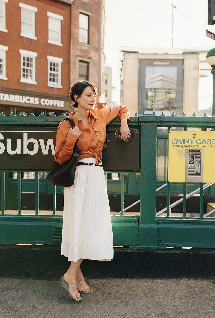 Czar Bamboo Knit Skirt - Ivory - Image 6
