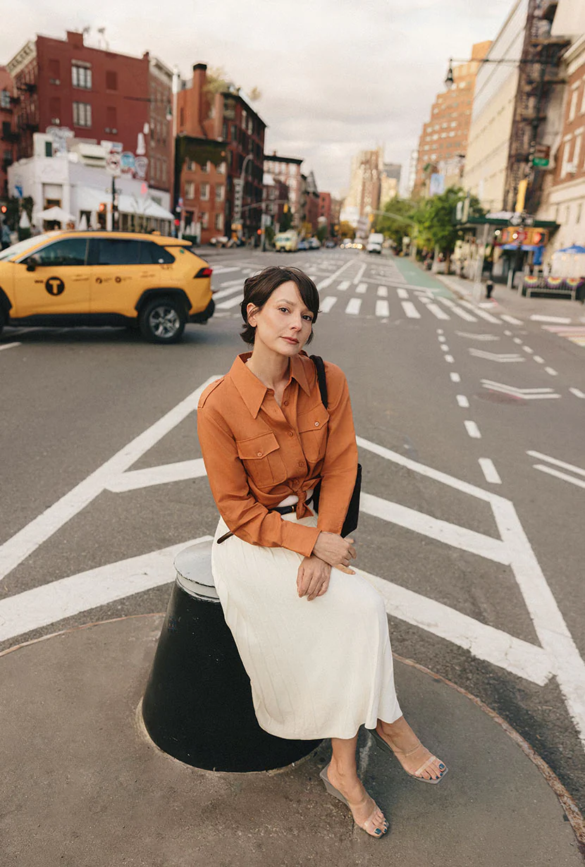 Dana Linen Shirt Jacket - Ginger - Image 7