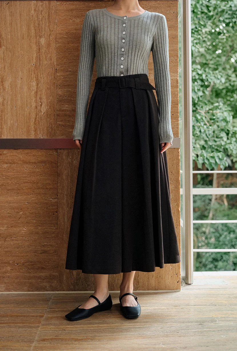 Darby Wide-Leg Cotton Pants - Black - Image 2