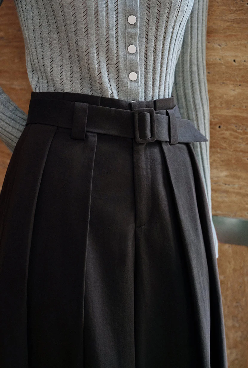 Darby Wide-Leg Cotton Pants - Black - Image 5