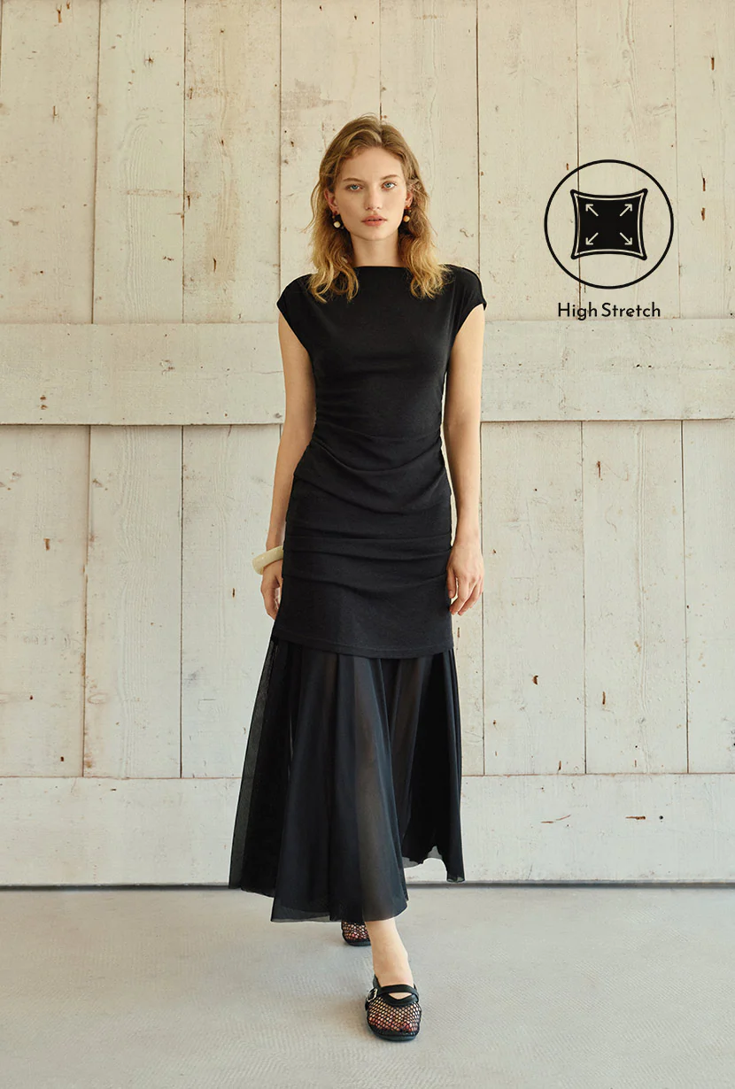 Devito Jersey Cotton Top - Black - Image 5