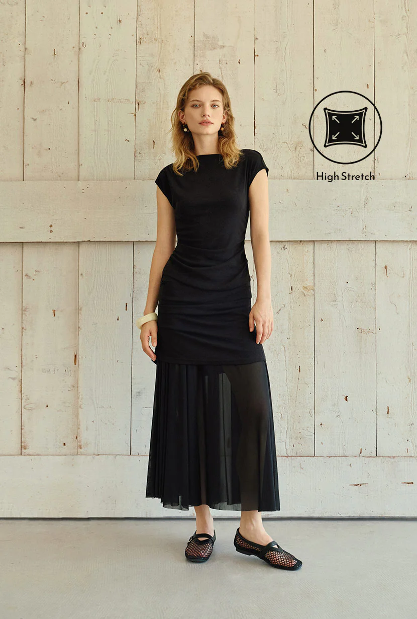 Devito Jersey Cotton Top - Black - Image 7