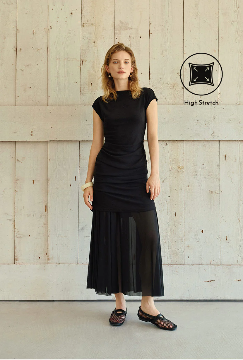 Dolly Jersey Cotton Skirt  - Black - Image 4