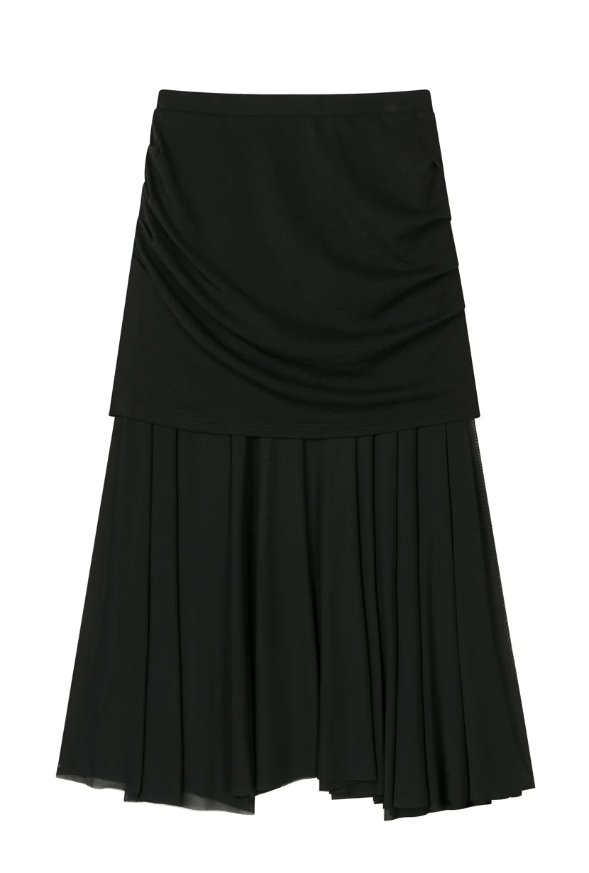 Dolly Jersey Cotton Skirt  - Black - Image 9