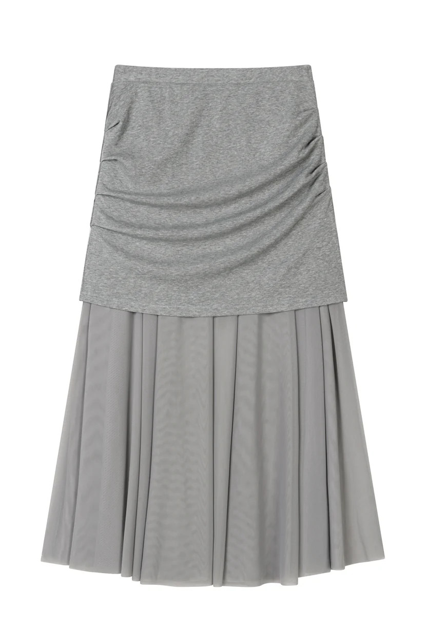 Dolly Jersey Cotton Skirt - Grey - Image 7