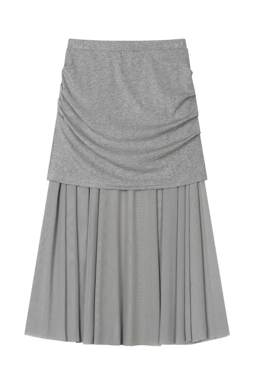 Dolly Jersey Cotton Skirt - Grey - Image 8