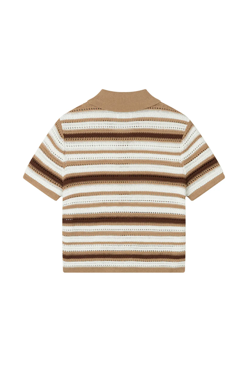 Dotty Cotton Crochet Top - Striped - Image 10