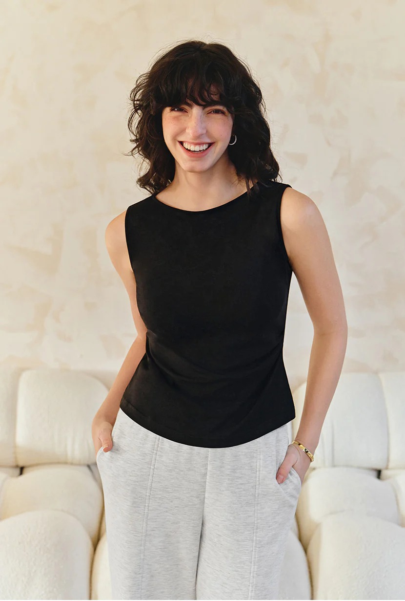 Elyse Jersey Top - Black