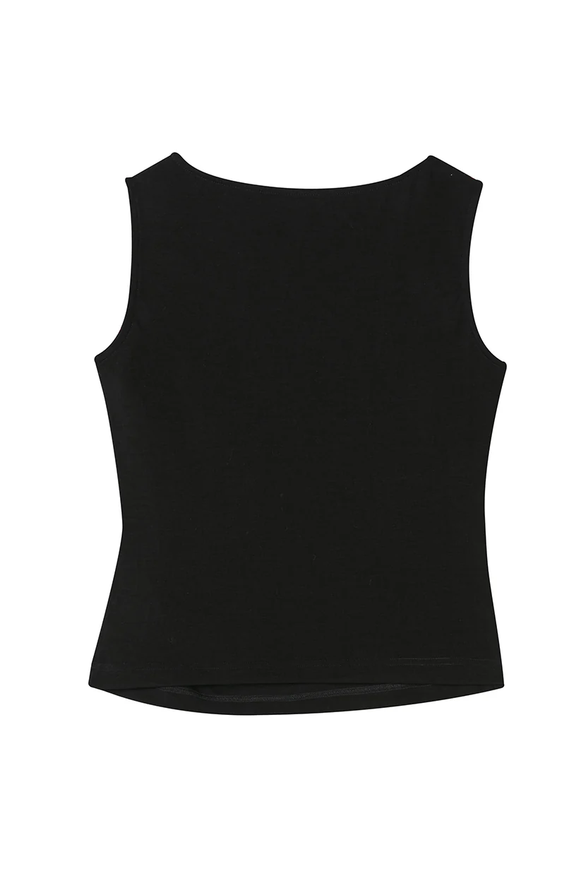 Elyse Jersey Top - Black - Image 8