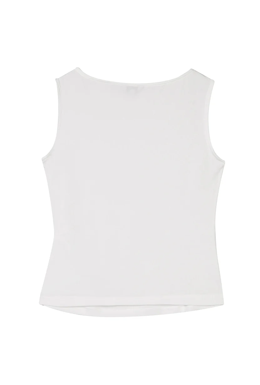 Elyse Jersey Top - White - Image 9