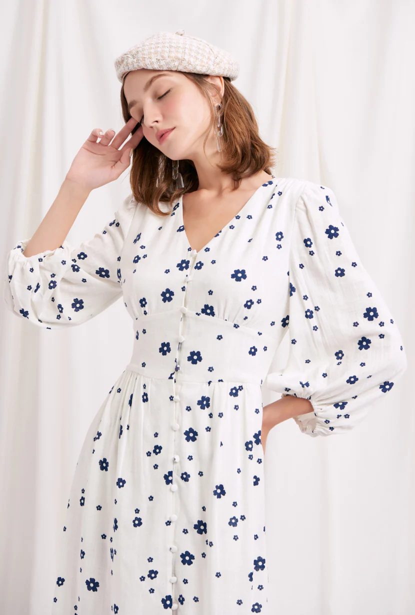 Emilee Dress - Ivory Print - Image 4