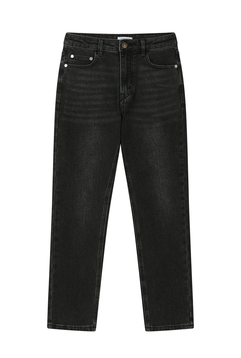 Enid High-Rise Slim Ankle Jeans - Black - Image 7