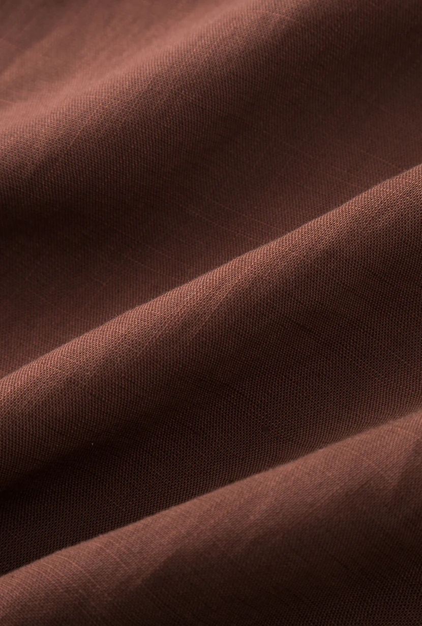 Eris Linen Shirt - Chocolate - Image 8