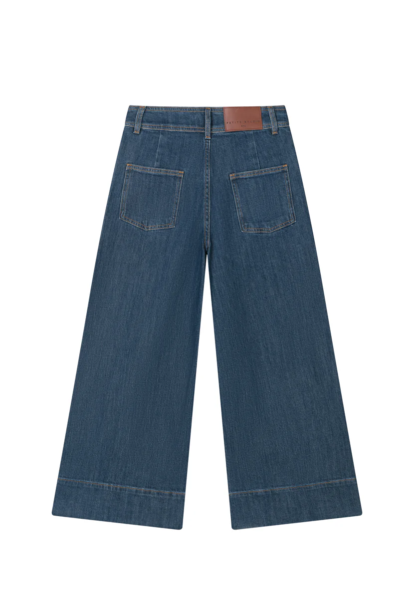 Esme High-Rise Wide-Leg Cropped Jeans - Vintage Indigo - Image 10