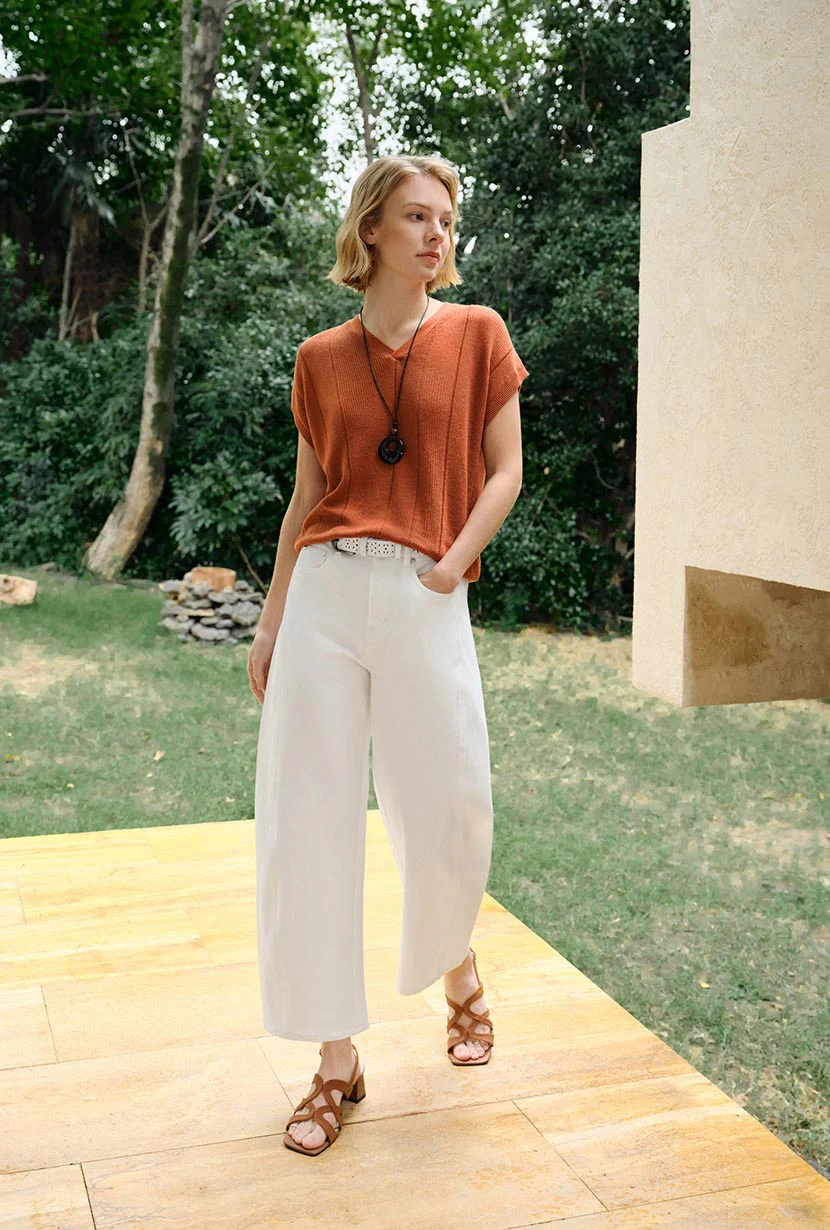Eugene Cotton Knit Top - Bronze - Image 5