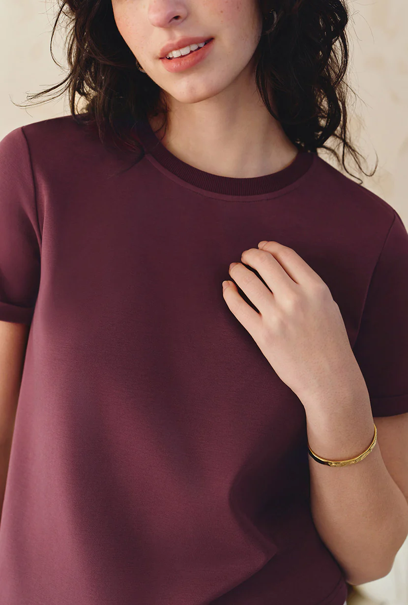 Eunice Cotton T-shirt - Angora Red - Image 3