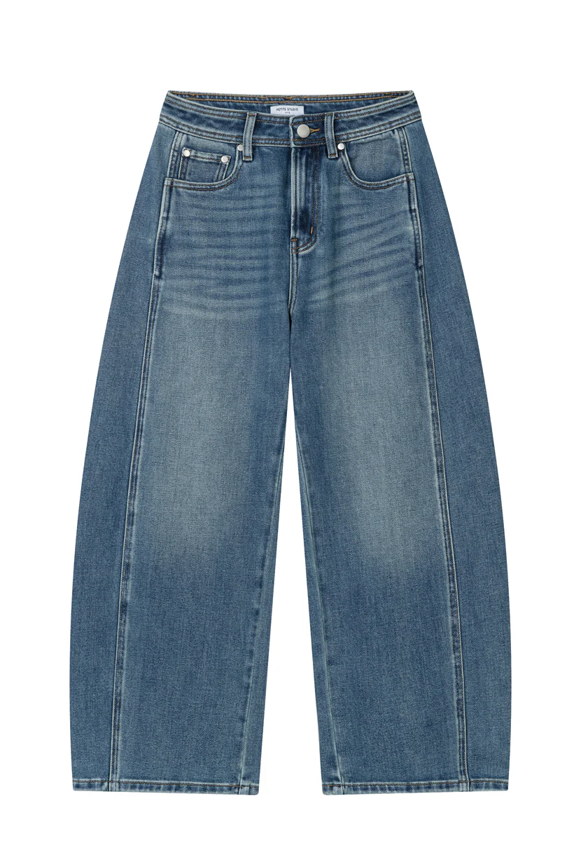 Evie Mid-Rise Barrel Jeans - Vintage Blue - Image 7