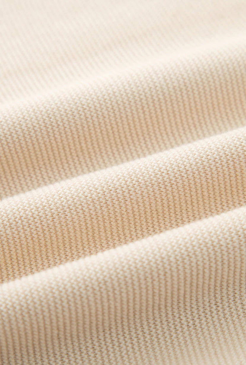 Franco Cotton Knit Top -  Beige - Image 12