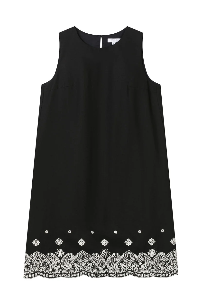 Gorgie Embroidered Dress - Black - Image 6