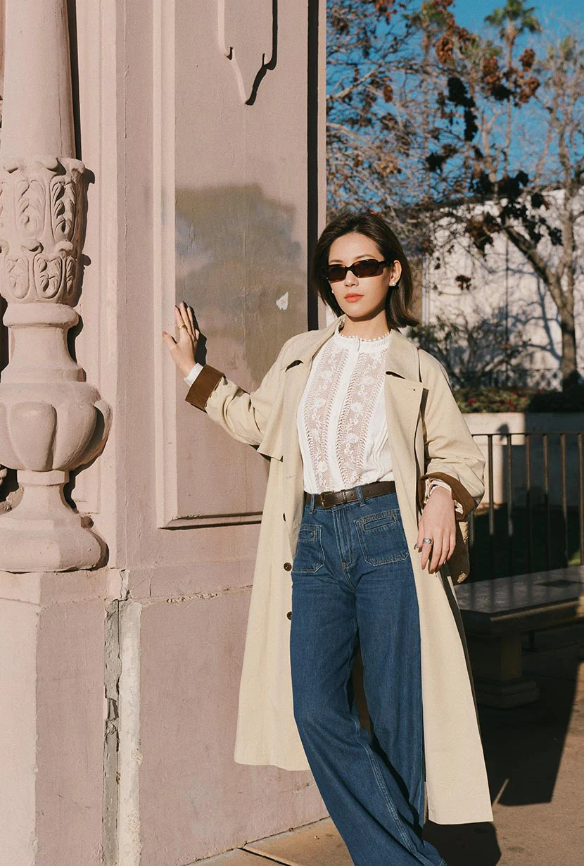 Hagar Trench Coat - Beige - Image 5