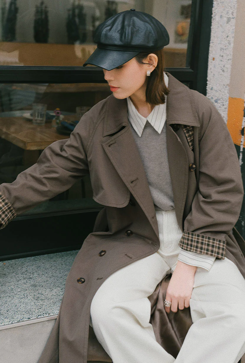 Hagar Trench Coat - Olive Brown - Image 5