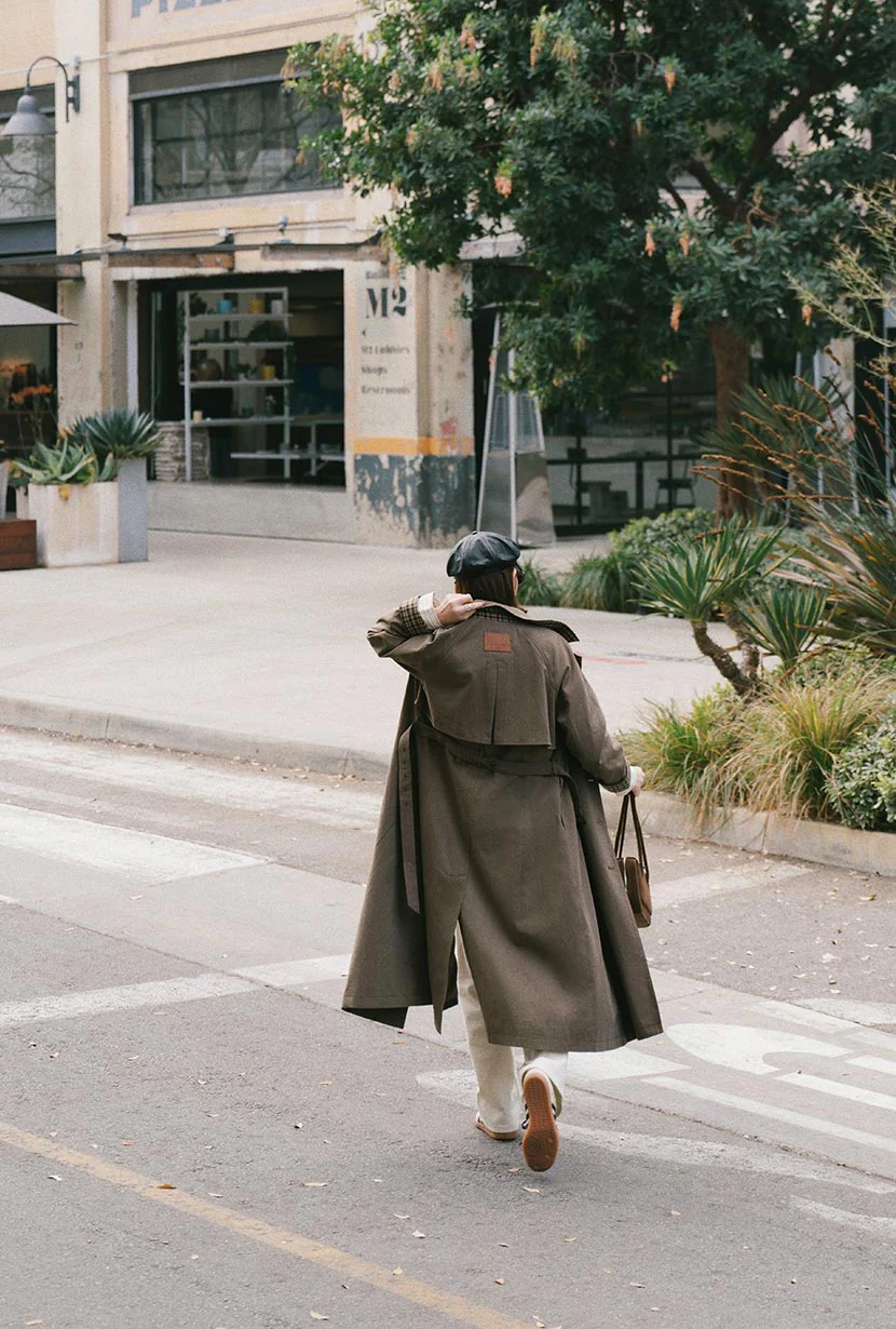 Hagar Trench Coat - Olive Brown - Image 7