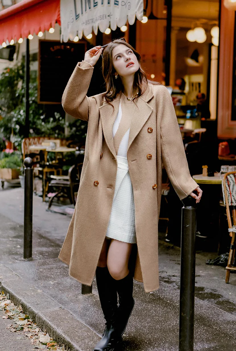 Harriet Double-Face Wool Coat - Camel - Image 3